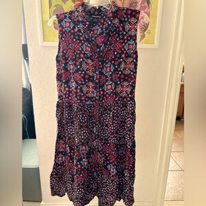 Vintage Floral Rayon Dress